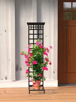 Mission-Style Planter Stand With Trellis -Deals Seed N Tools Store 8600111 01V tif