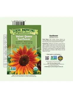 Velvet Queen Sunflower Organic Seeds -Deals Seed N Tools Store 8610362 01v