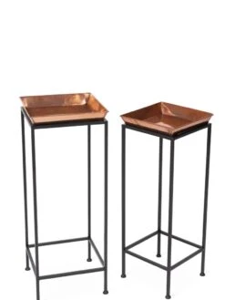 Square Nesting Plant Stands With Trays, Set Of 2 -Deals Seed N Tools Store 8611014 0924 tif