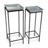 Square Nesting Plant Stands With Galvanized Trays, Set Of 2 2 Square Nesting Plant Stands With Galvanized Trays, Set Of 2 -Deals Seed N Tools Store 8611976 004 tif
