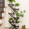 Crisscross Cascading Plant Stand With Black Trays -Deals Seed N Tools Store 8612705 0081 crisscross cascading plant stand with black trays